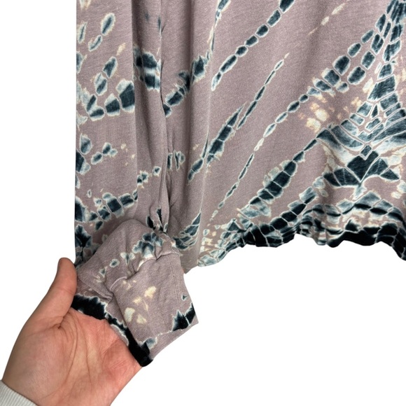 Young Fabulous and Broke Long Sleeve Linen Blend Tie Dye Top Casual Size Small - Picture 5 of 10